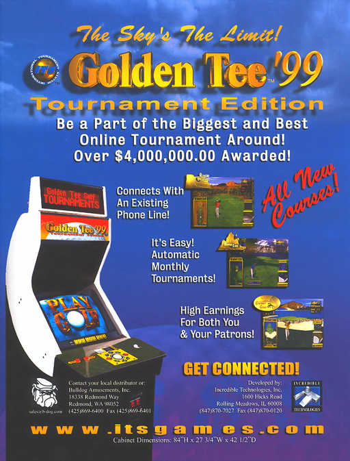 Golden Tee '99 (v1.00S) Arcade Game Cover